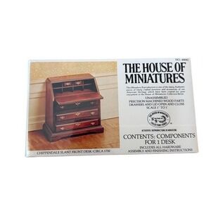 House of Miniatures Chippendale Slant Front Desk 1:12 Dollhouse Kit